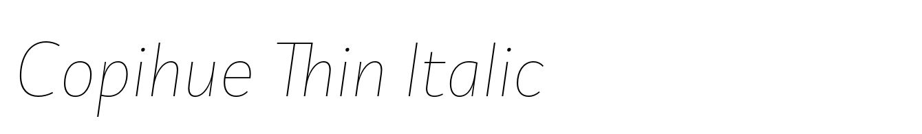 Copihue Thin Italic